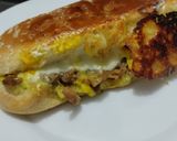 Foto del paso 7 de la receta: Sánduche🥯de pollo🍗y jamón🥓hawaiano🍍con queso🧀🥯🥪..