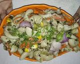 A picture of step 4 of Raw mango & honey pasta.