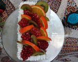 عکس مرحله 3 از دستور تزئین کیک یلدا کم خامه (وینتیج کیک یلدایی)