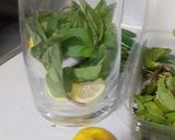 A picture of step 1 of Mint lemonade mojito.