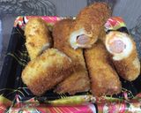 Foto langkah ke 2 dari resep Roti goreng sosis.