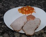 Foto del paso 6 de la receta: Pechuga de pavo con salsa golf (blanco de pavita)