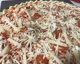 Foto del paso 3 de la receta: Pastel de salsa de tres tomates y quesos manchego curado y mozzarella
