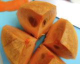 A picture of step 5 of Persimmon with tofu dressing(Shira-ae).