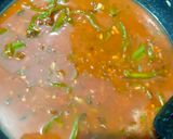 A picture of step 4 of Hakka noodles with gravy.