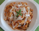 Foto del paso 9 de la receta: Tagliatelle en salsa casera de tomate con piña y pecorino