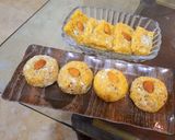 A picture of step 5 of Coconut Mango ladu/burfi.