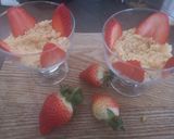 A picture of step 2 of Three layers strawberry dessert. (no gelatine).