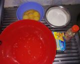 A picture of step 2 of #mycreativewhiteforestrecipe... Mawe tatu white forest cake.