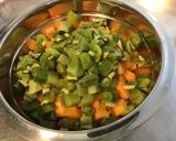 Une image de l'étape 6 de Salade de melon et kiwis au jus de pêches.