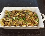 A picture of step 8 of Moo -Shu Pork.