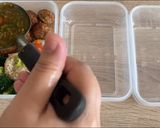 A picture of step 3 of Clean Eating Meal Prep: Meatballs with Clean Basil Sauce, Christmas Theme.