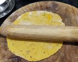A picture of step 4 of Gujrati Masala Khakra.