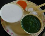 A picture of step 3 of Hariyali Suji Dhokla.