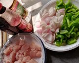 A picture of step 1 of Chicken Manchurian with Rice.