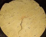 A picture of step 1 of Masala papad.