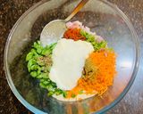 A picture of step 3 of Rava & Rice Vegetable Chilla.
