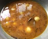 A picture of step 4 of Batata nu Shaak (no onion garlic).