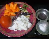 A picture of step 1 of Tomato- Garlic-Coconut Chutney.