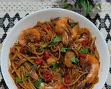 Gambar langkah 4 resipi Mee Lidi Goreng Kicap Pedas.