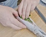 Zöldfűszeres sült makréla rozmaringos shimeji gombával recept fázis 1 fotója
