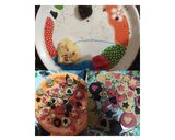 A picture of step 4 of Cardamom rose cookies, vanilla tutti frutti & cocoa cookies.