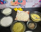 A picture of step 1 of Instant kesar pista modak.