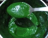 A picture of step 3 of Palak(spinach) paneer.