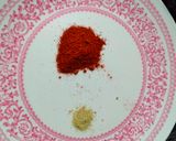 A picture of step 2 of Hing wala Mango pickle (without oil).
