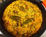 Foto del paso 4 de la receta: Arroz con setas 🍄 verduras y taquitos de jamón de pavo curado😋
