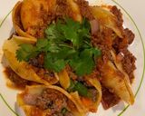 A picture of step 4 of Spaghetti and Jumbo Shells Stuffed with Beef (Spaghetti and Stuffed Shells).