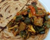 A picture of step 8 of Lehsuni Bhindi Do Pyaza.