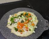 A picture of step 5 of Veggies Moog,urad dal omelette dosa.