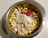 A picture of step 2 of Crispy corn chaat.