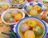 Hình bước làm 6 của món Chè trôi nước hoa ngũ sắc