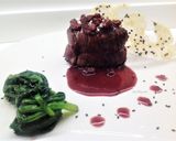 A picture of step 4 of Beef Tenderloin with Pinot Noir Cream.