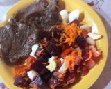 Foto del paso 3 de la receta: Churrasco con Ensalada de remolacha, zanahoria y huevo 😋