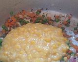 A picture of step 3 of Cornsoup#themechallenge.