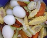 Foto langkah ke 3 dari resep Capcay kuah telor puyuh.