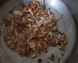 A picture of step 1 of Bhona spicy masala beef.