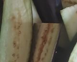 A picture of step 1 of Begun Bhaja.