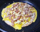 รูปขั้นตอนการทำที่ 3 ของ Carbonara pizza พิซซ่าคาโบนาร่า บางกรอบ low carb (ไม่เคร่ง)