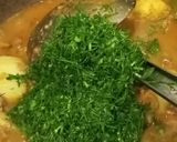 A picture of step 7 of Qeema aloo.