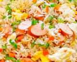 A picture of step 6 of Sausage Fried Rice.
