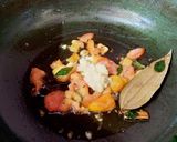 A picture of step 3 of Elephant Yam (Suran) cooked with Shrimps.