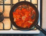 A picture of step 8 of Chilaquiles with Red Sauce.