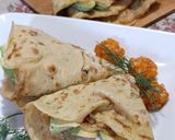 Cukkini palacsinta, fűszeres avokádó töltelékkel recept fázis 6 fotója