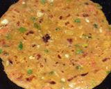 A picture of step 3 of Vegetables loaded Paratha.