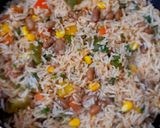 A picture of step 5 of Mexican Rice.
