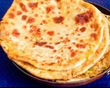 A picture of step 6 of Aloo paratha with kashmiri dum aloo dum & Kesar pista shrikhand (Breakfast).